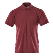 00783-260-22 Polo con tasca sul petto - rosso bordeaux