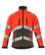 09001-183-A49 Giacca Softshell - rosso hi-vis/antracite scuro