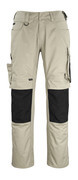 12179-203-5509 Pantaloni con tasche porta-ginocchiere - kaki chiaro/nero