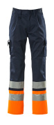 12379-430-0114 Pantaloni con tasche porta-ginocchiere - blu navy/arancio hi-vis