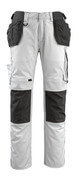 14031-203-0618 Pantaloni con tasche esterne - bianco/antracite scuro