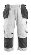 14349-442-0618 ¾  Pantaloni con tasche esterne - bianco/antracite scuro