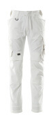 15079-010-06 Pantaloni con tasche porta-ginocchiere - bianco