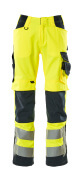 15579-860-14010 Pantaloni con tasche porta-ginocchiere - arancio hi-vis/blu navy scuro