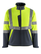 15902-253-17010 Giacca Softshell - giallo hi-vis/blu navy scuro