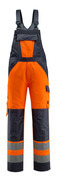 15969-948-14010 Salopette con tasche porta-ginocchiere - arancio hi-vis/blu navy scuro