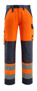 15979-948-17010 Pantaloni con tasche porta-ginocchiere - giallo hi-vis/blu navy scuro