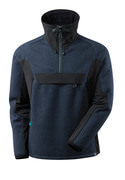 17005-309-01009 Giacca in maglia con mezza cerniera - blu navy scuro/nero