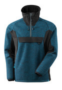 17005-309-01009 Giacca in maglia con mezza cerniera - blu navy scuro/nero