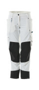 18378-311-06 Pantaloni con tasche porta-ginocchiere - bianco