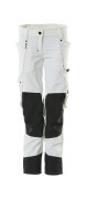 18388-311-06 Pantaloni con tasche porta-ginocchiere - bianco