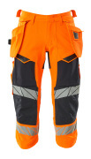 19049-711-14010 ¾  Pantaloni con tasche esterne - arancio hi-vis/blu navy scuro