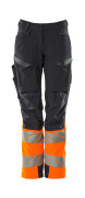 19178-511-01014 Pantaloni con tasche porta-ginocchiere - blu navy scuro/arancio hi-vis