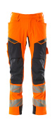 19279-510-14010 Pantaloni con tasche porta-ginocchiere - arancio hi-vis/blu navy scuro