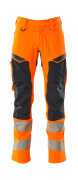 19479-711-14010 Pantaloni con tasche porta-ginocchiere - arancio hi-vis/blu navy scuro