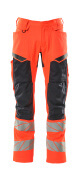 19579-236-14010 Pantaloni con tasche porta-ginocchiere - arancio hi-vis/blu navy scuro