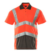 50117-949-A49 Polo - rosso hi-vis/antracite scuro