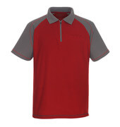 50302-260-02888 Polo con tasca sul petto - rosso/antracite