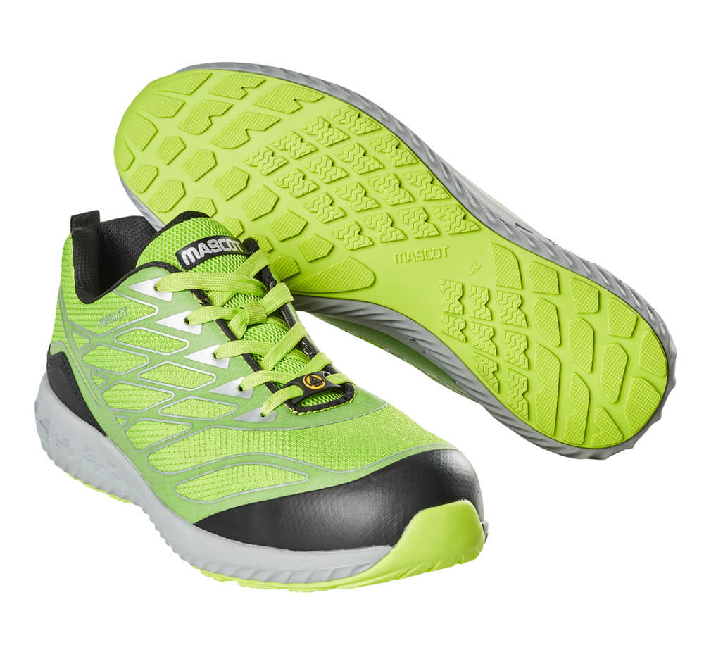 F0301-909-37880 Scarpe antinfortunistiche - verde lime/argento